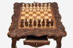 Carved chess table - view 4