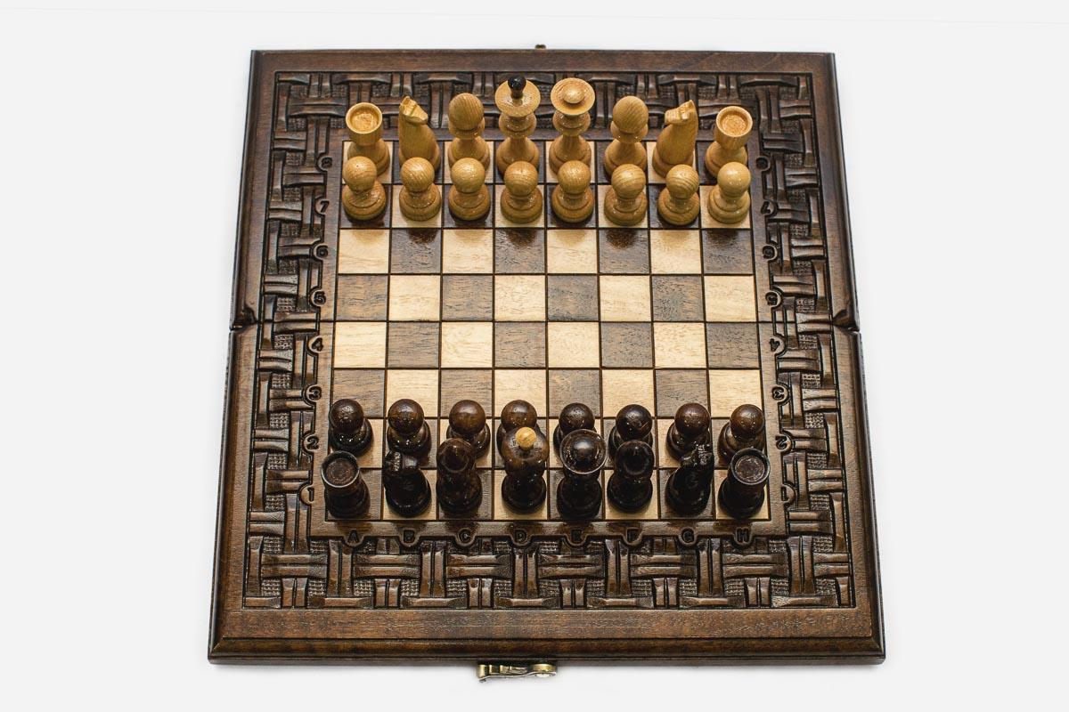 Compact Lattice Beech Chess Set II