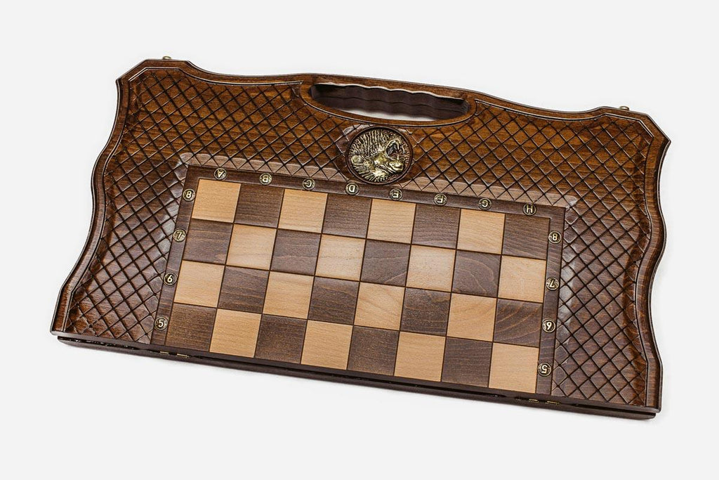 Lion chess and backgammon set - view 4
