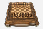 Compact Lattice Beech Chess Set