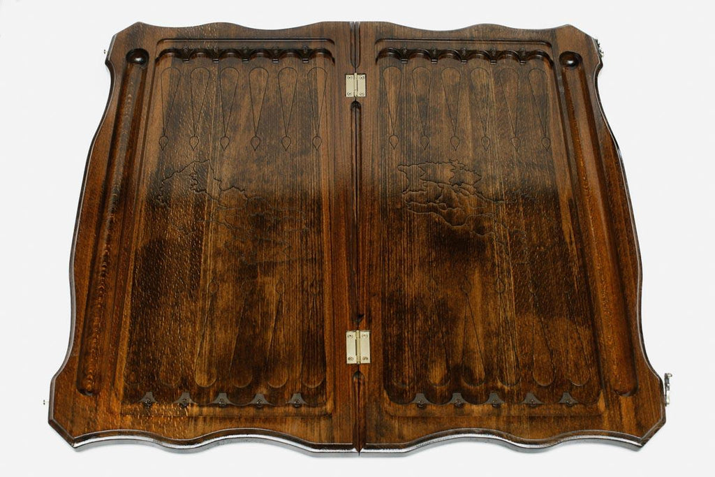 Armenian Backgammon Set - Noravank Monastery - handmade wooden backgammon board