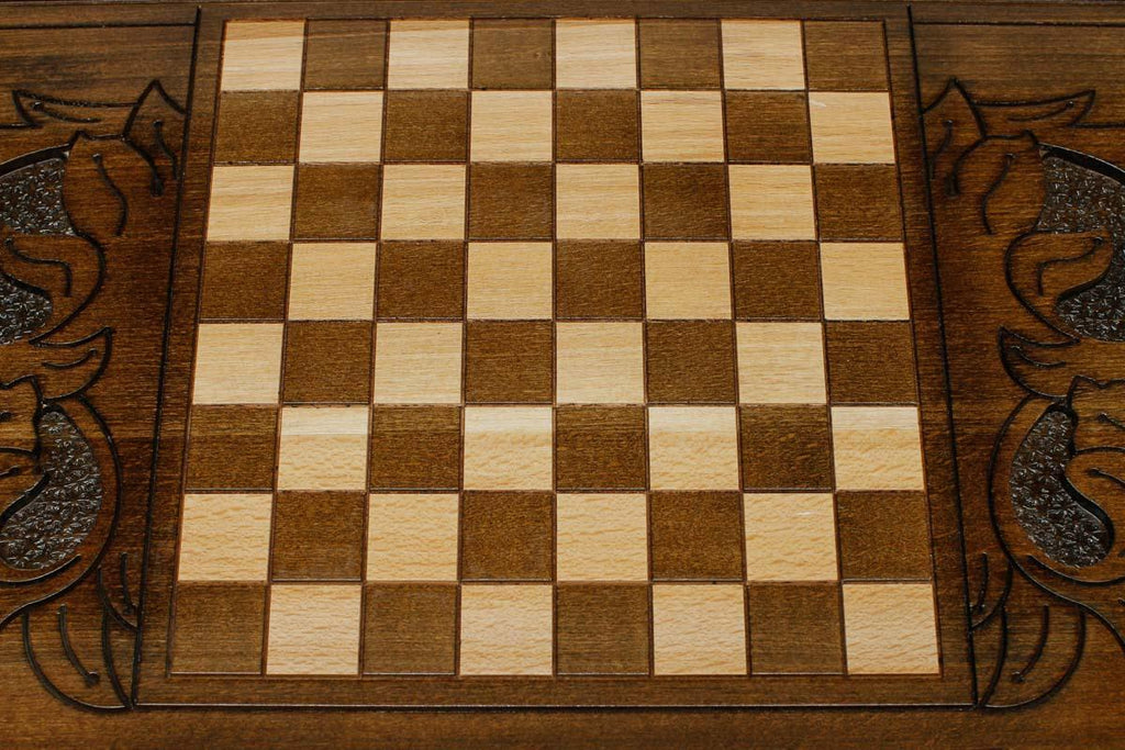Armenian Backgammon Set - Noravank Monastery - handmade wooden backgammon board
