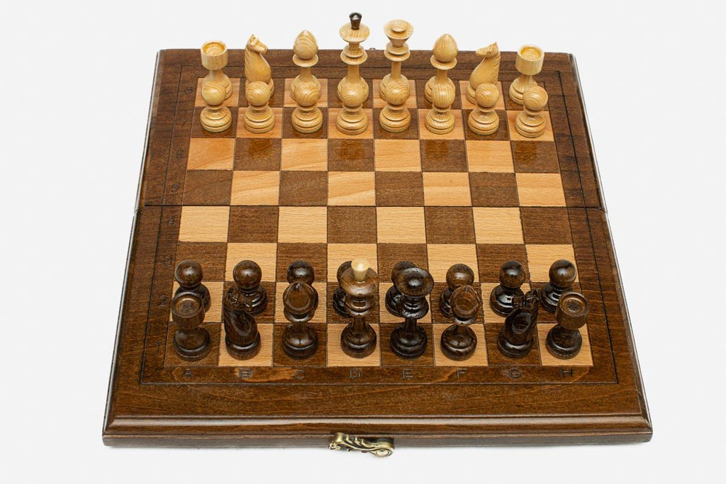 Compact Classic Beech Chess Set
