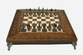 Carved Beech Chess Set with Bronze Pieces IV