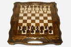 Grand Mount Ararat Beech Chess and Backgammon Set II