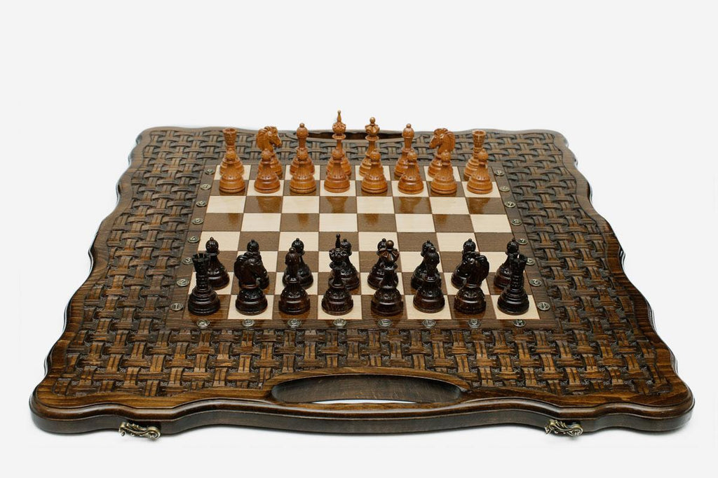 Lattice chess and backgammon set - view 5