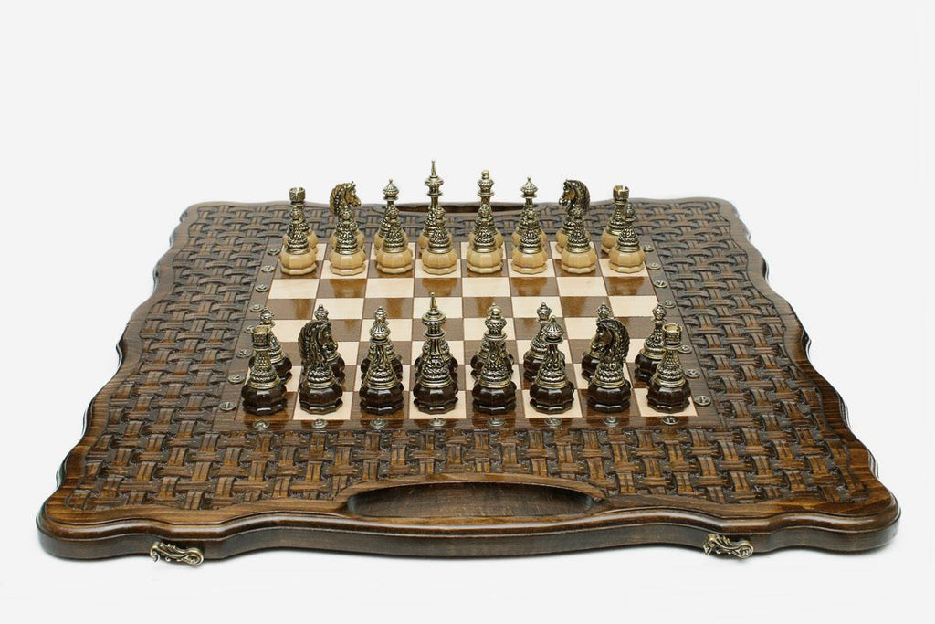 Lattice chess and backgammon set - view 5
