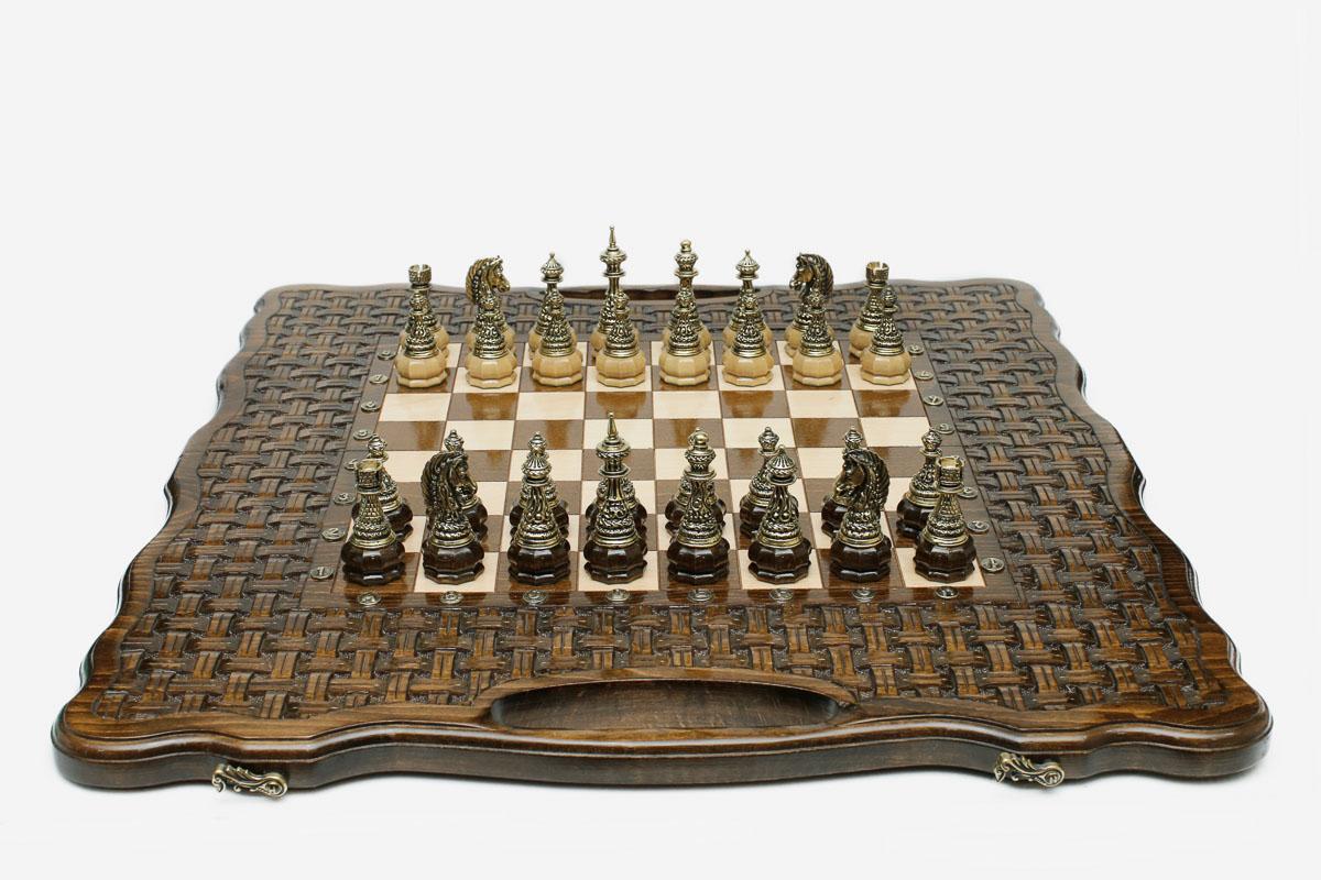Lattice chess and backgammon set - view 5