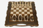 Grand Classic Beech Chess and Backgammon Set