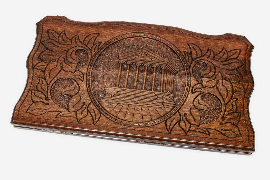 Armenian Backgammon Set - Garni - handmade wooden backgammon board