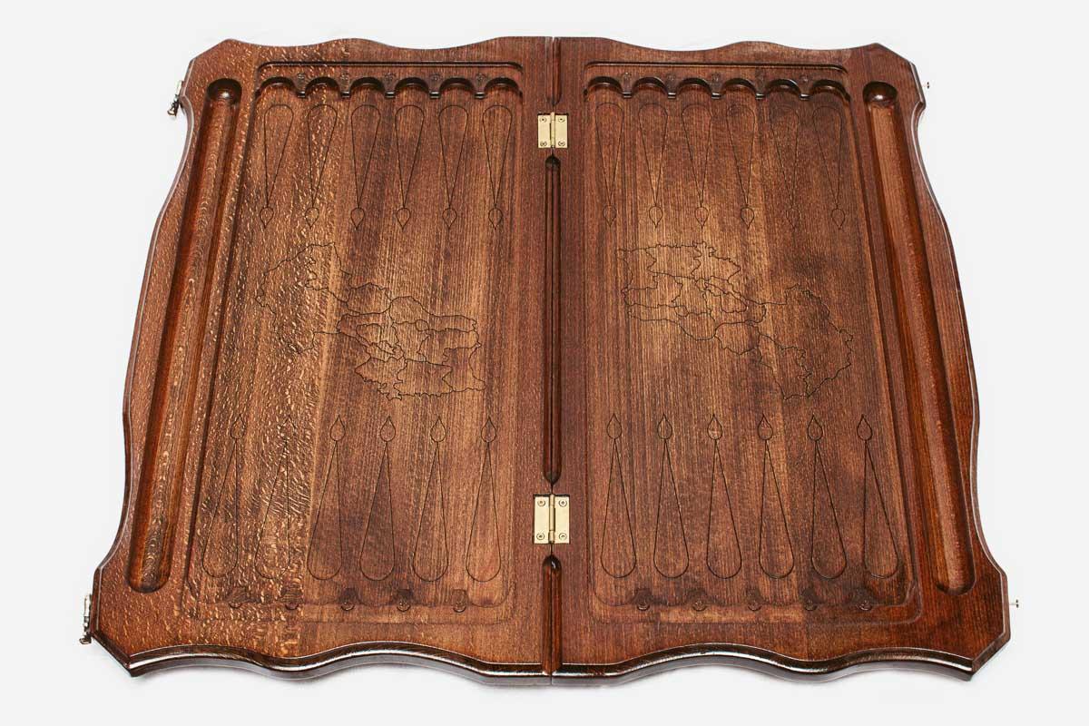 Armenian Backgammon Set - Garni - handmade wooden backgammon board