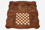 Armenian Backgammon Set - Garni - handmade wooden backgammon board