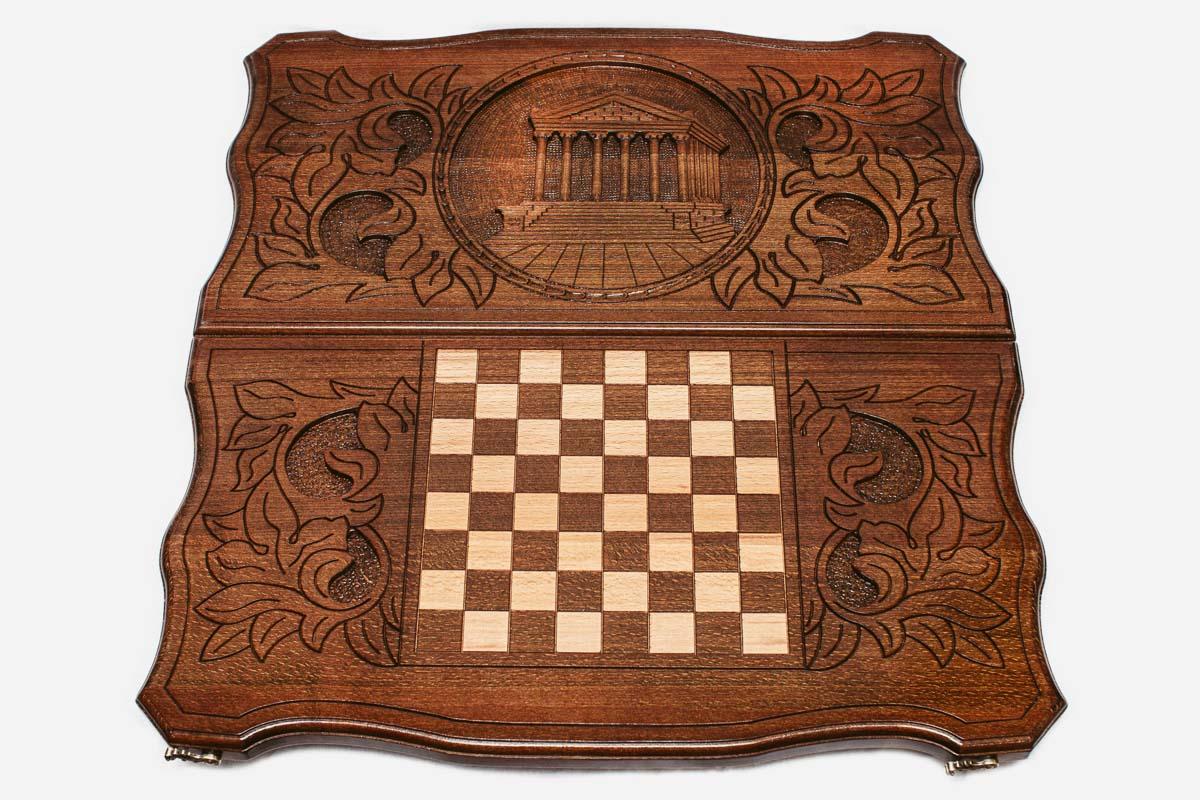 Armenian Backgammon Set - Garni - handmade wooden backgammon board