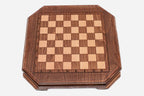 Close-up of a classic carved border carving on the beech board