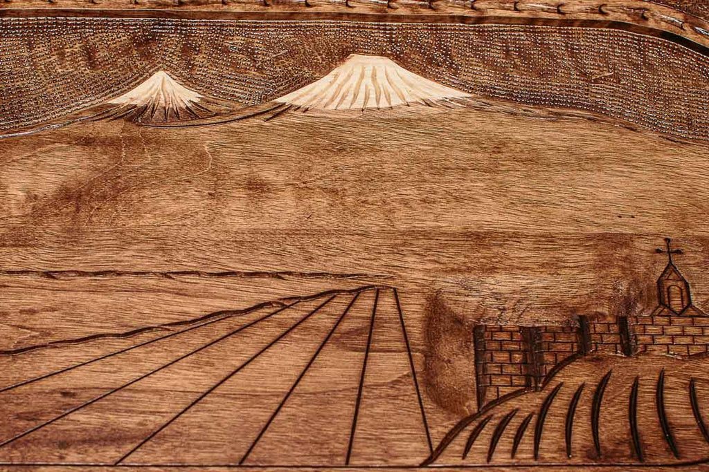 Armenian Backgammon Set - Ararat III - handmade wooden backgammon board
