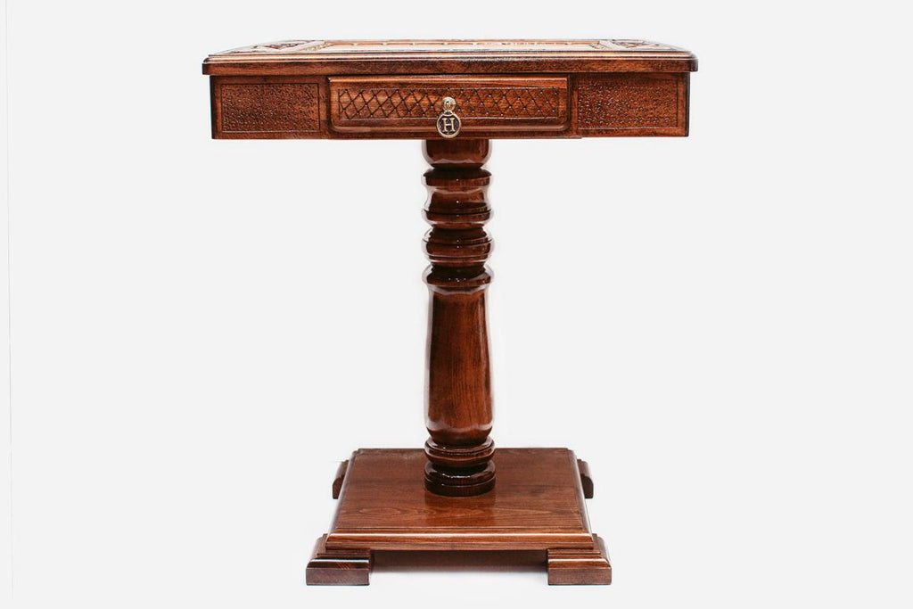 Carved chess table - view 3