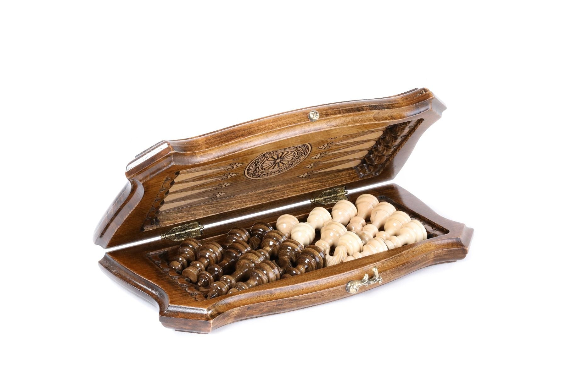Wooden Chess & Backgammon 30 cm | 11.8" - Unumperfectus