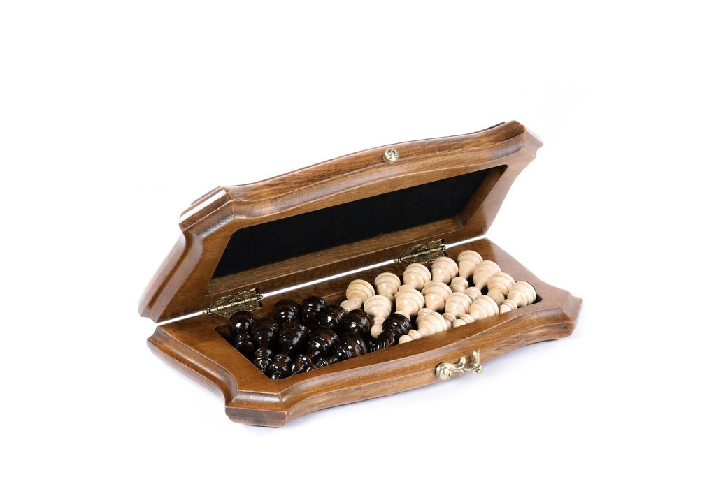 Premium artisan chess set classic wooden craftsmanship finish