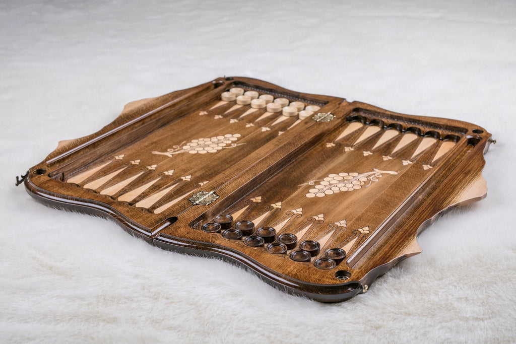Carved Wooden Chess Set & Backgammon Board - 60 cm | 24.7" - Unumperfectus
