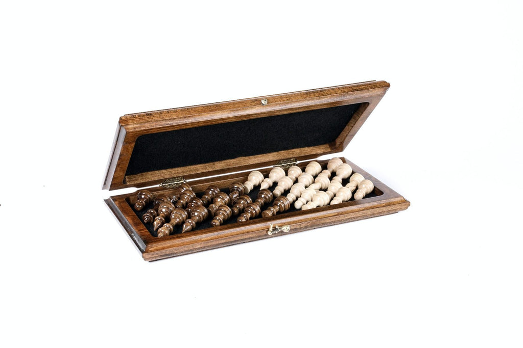 Wooden Carved Chess Set With Mount Ararat 40 cm / 15.6" - Unumperfectus
