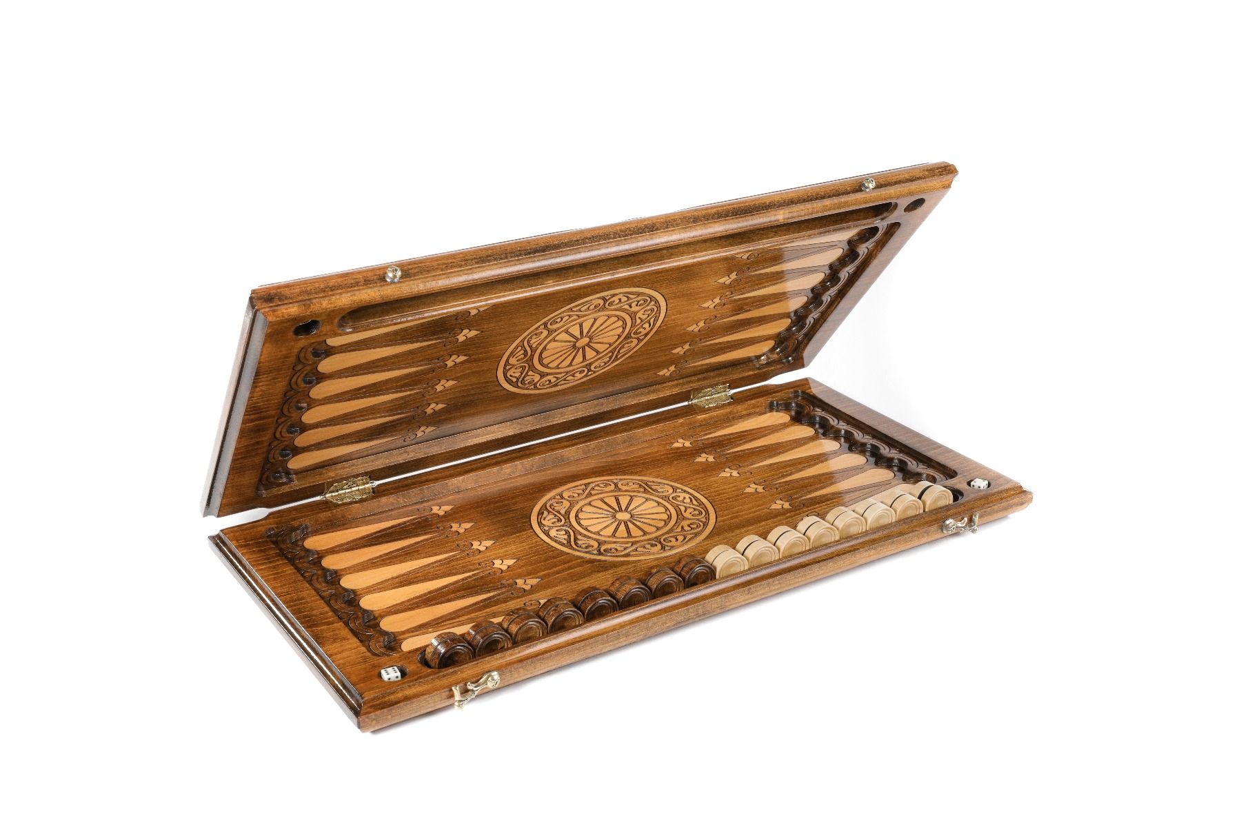 Classic wooden backgammon inspired by Church of St. Gayane Armenian heritage