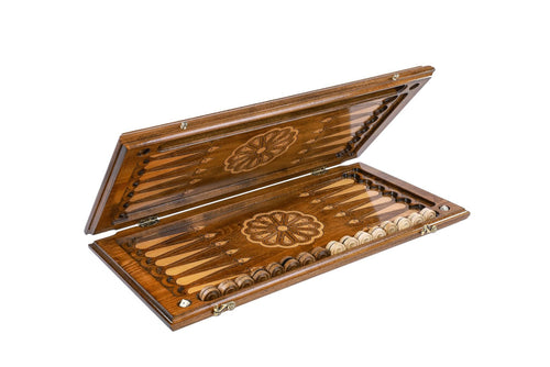 Large Armenian backgammon board with cultural motif craftsmanship