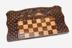 Mount Ararat chess set shown folded with carry handle