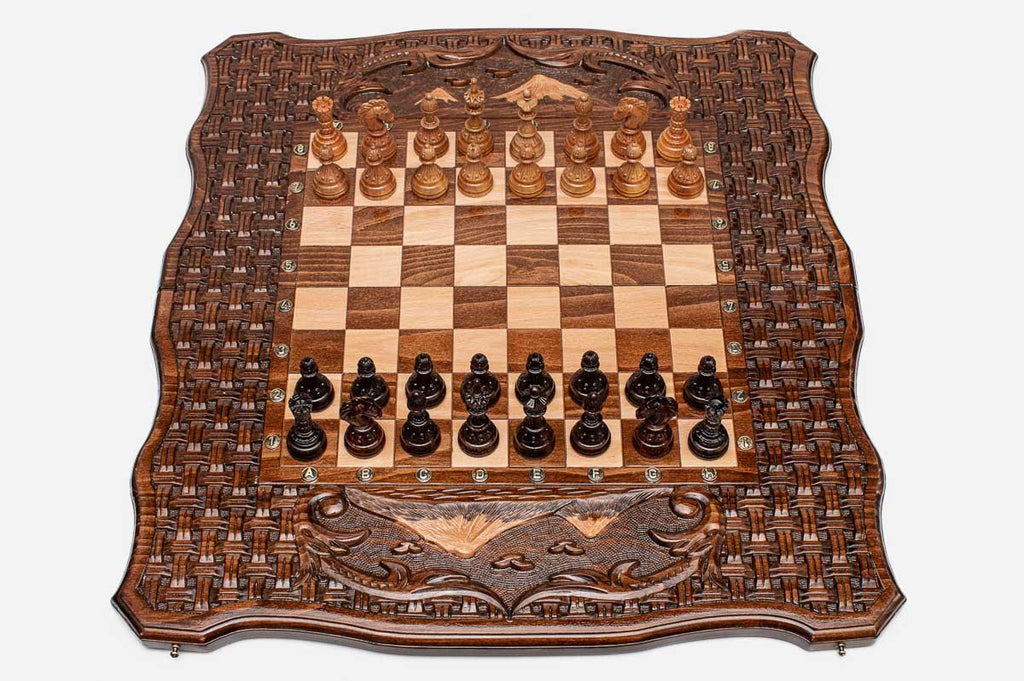 Grand Mount Ararat Beech Chess Set