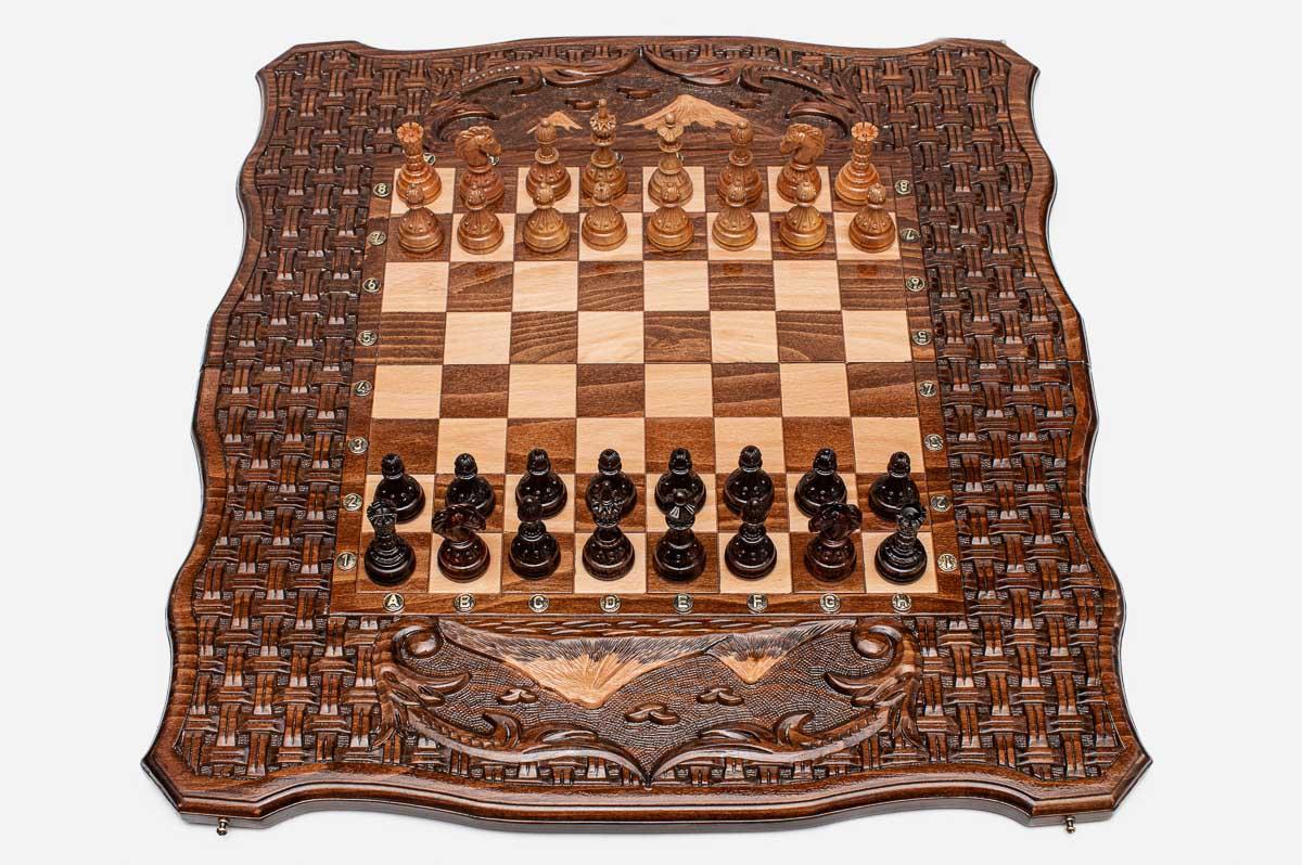 Grand Mount Ararat Beech Chess Set