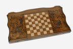 Armenian Backgammon Set - Coat of Arms IV - handmade wooden backgammon board