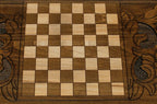 Armenian Backgammon Set - Coat of Arms IV - handmade wooden backgammon board