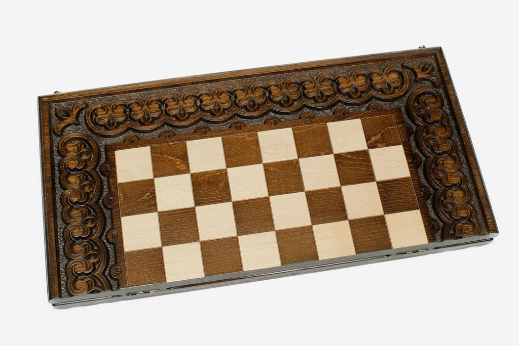 Ornamental Rosette chess set - view 3
