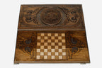 Armenian Backgammon Set - Ornaments XIX - handmade wooden backgammon board