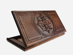 Backgammon Set Snowflake III - handmade wooden backgammon board
