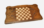 Backgammon Set Snowflake II - handmade wooden backgammon board