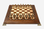 Carved Beech Chess Set with Bronze Pieces II