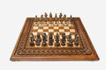 Rope Border Beech Chess Set with Bronze Pieces