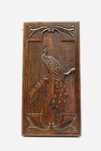 Backgammon Set Peacock - handmade wooden backgammon board
