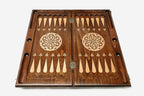 Armenian Backgammon Set - Ornaments XVIII - handmade wooden backgammon board