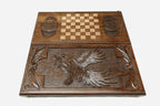 Backgammon Set Eagle III - handmade wooden backgammon board
