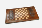 Backgammon Set Deer III - handmade wooden backgammon board