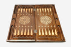 Backgammon Set Deer III - handmade wooden backgammon board
