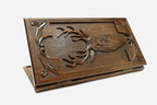 Backgammon Set Deer III - handmade wooden backgammon board