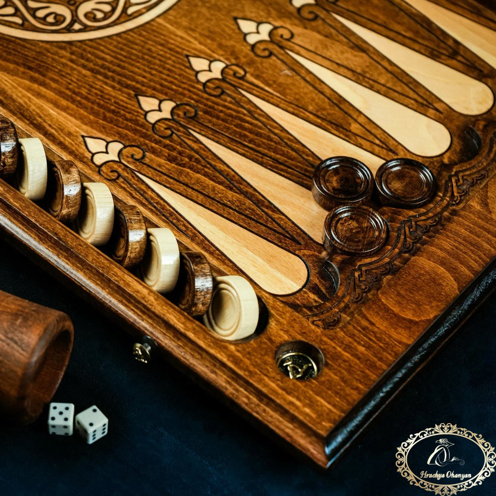 Backgammon set Armenian - Pomegranate Tree of Life - Unumperfectus