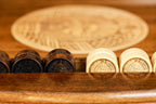 Coat of Arms of Uzbekistan backgammon board - full view