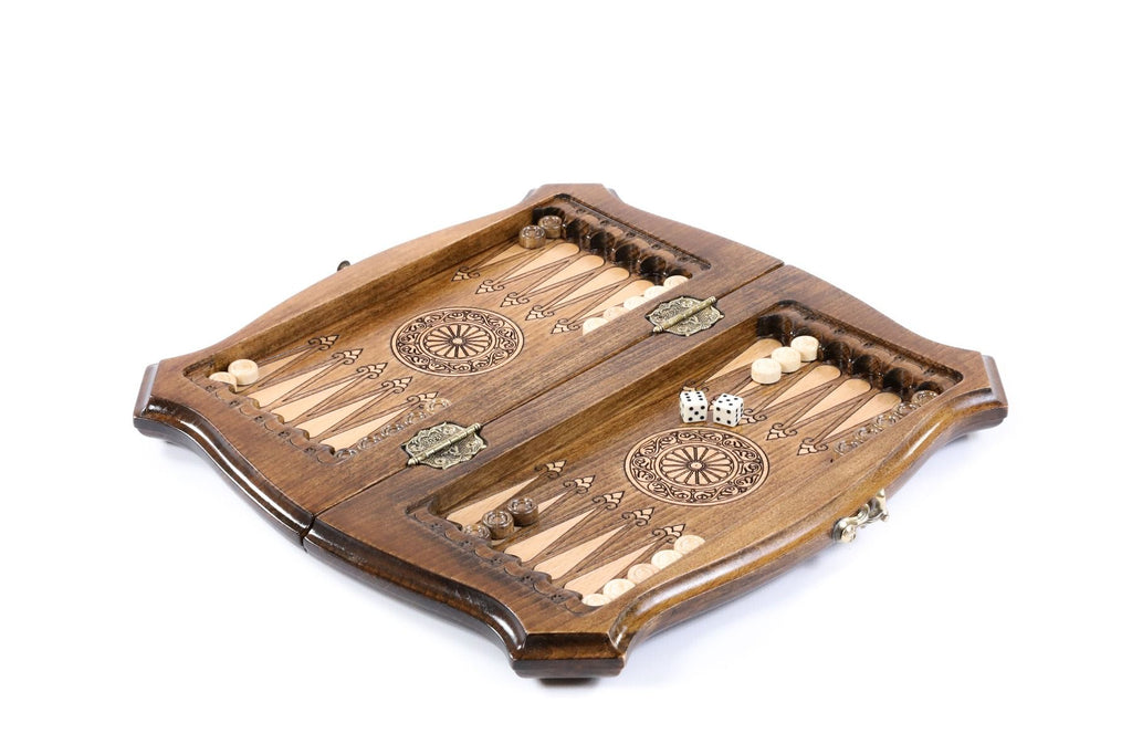 Wooden Chess & Backgammon 30 cm | 11.8" - Unumperfectus