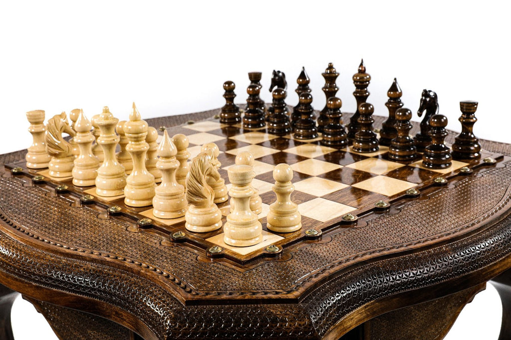 Exquisite Handmade Luxury Chess Table - Artisan Crafted - Unumperfectus