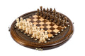 Luxury Armenian circular wooden chess set handcrafted design
