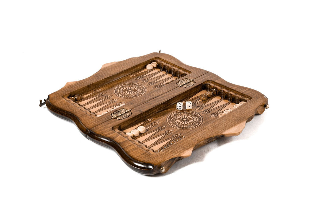 Mount Ararat Wooden Chess & Backgammon Board | Copyrighted Outline - Unumperfectus