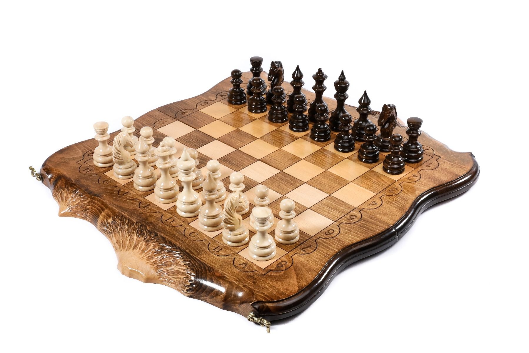 Luxury Armenian chess set with Mount Ararat outline design